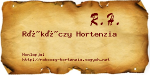 Rákóczy Hortenzia névjegykártya